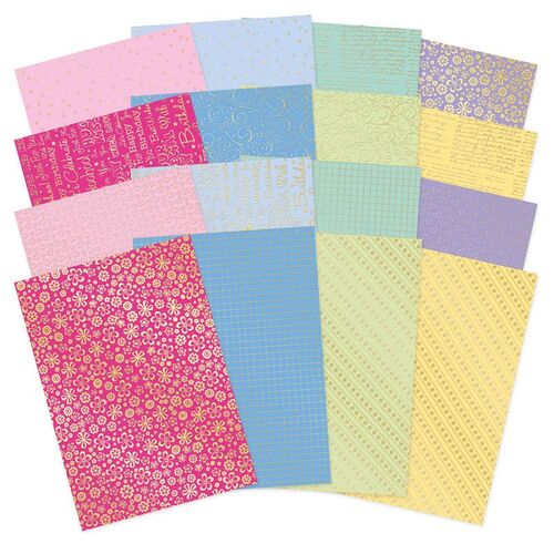 Hunkydory Confetti Petals Adorable Scoreable Foiled Cardstock