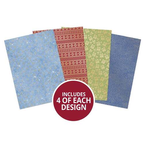 Hunkydory Gnome for Christmas Foiled Edge-to-Edge Adorable Scorable Cardstock