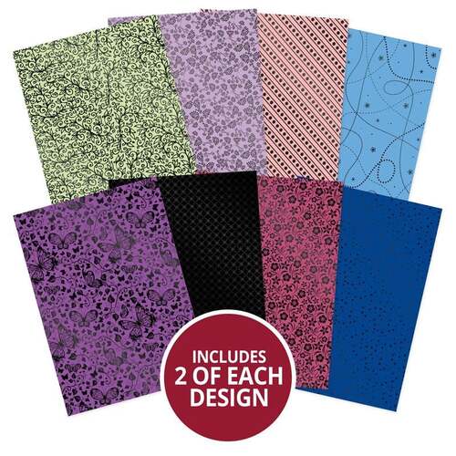 Hunkydory Midnight Foiled Edge-to-Edge Adorable Scorable Cardstock