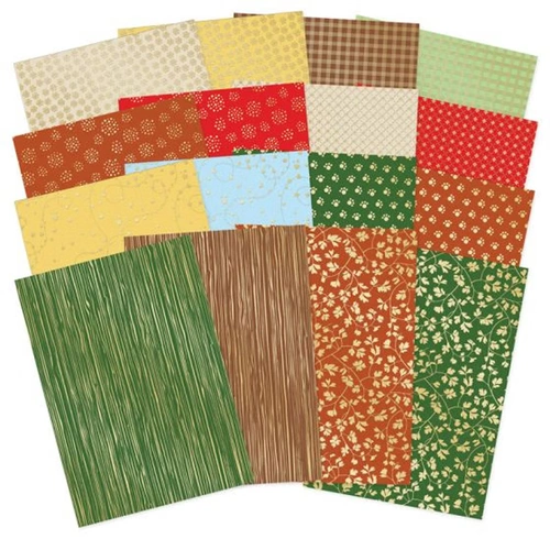 Hunkydory Toadstool Forest - Foiled Edge-to-Edge Cardstock