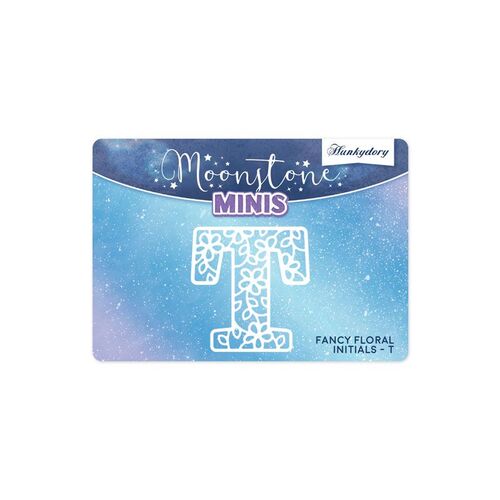 Hunkydory Fancy Floral Initials Letter T Moonstone Mini Die