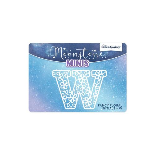 Hunkydory Fancy Floral Initials Letter W Moonstone Mini Die