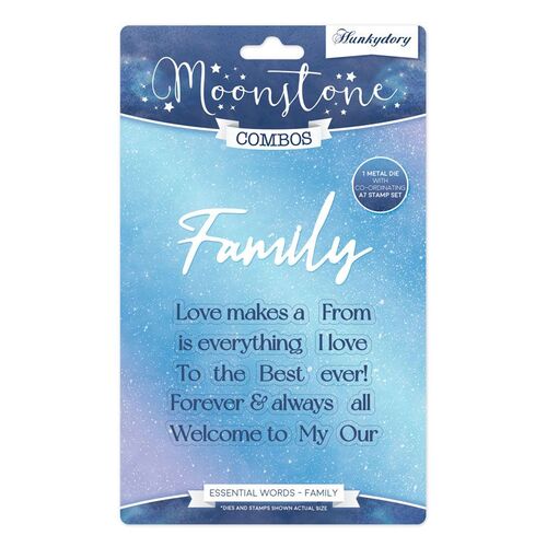 Hunkydory Family Essential Words Moonstone Combo's