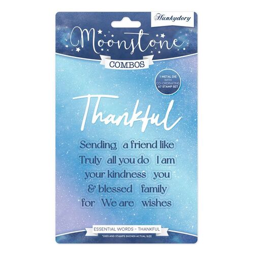 Hunkydory Thankful Essential Words Moonstone Combo's