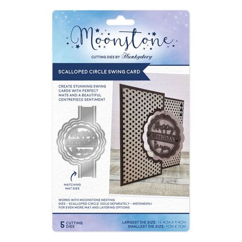 Hunkydory Scalloped Circle Swing Card Moonstone Die
