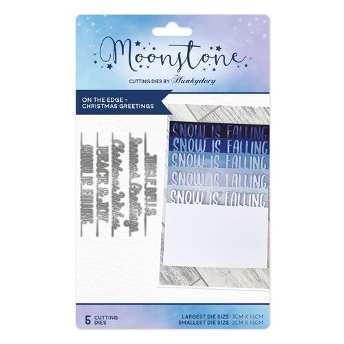 Hunkydory On The Edge Christmas Greetings Moonstone Die