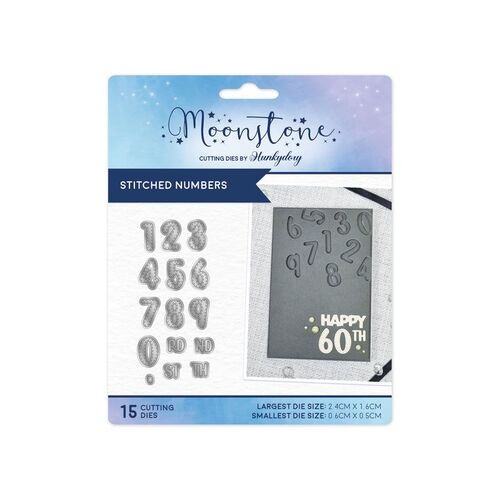 Hunkydory Sweetly Stitched Numbers Moonstone Die