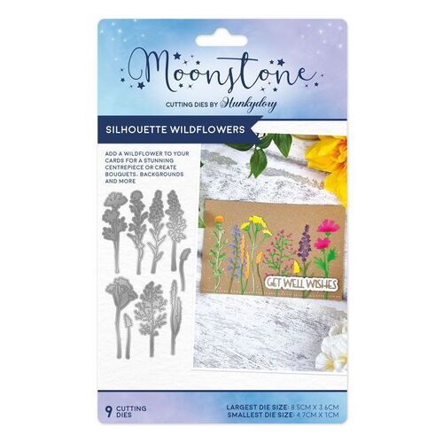 Hunkydory Silhouette Wildflowers Moonstone Die