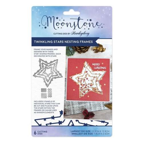 Hunkydory Twinkling Stars Nesting Frames Moonstone Die