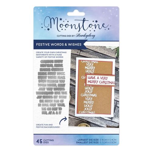 Hunkydory Festive Words & Wishes Moonstone Die