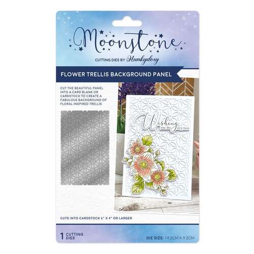 Hunkydory Flower Trellis Background Panel Moonstone Die