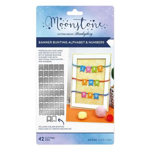 Hunkydory Banner Bunting Alphabet Moonstone Die