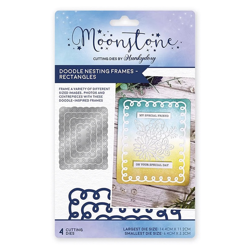 Hunkydory Moonstone Die : Doodle Nesting Frames