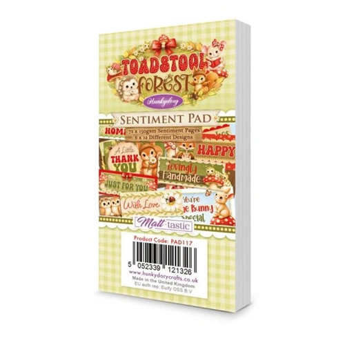 Hunkydory Toadstool Forest - Sentiments Pad