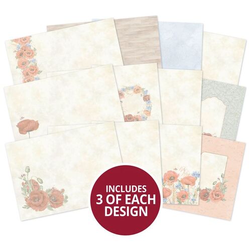 Hunkydory Perfect Poppies Luxury Card Inserts