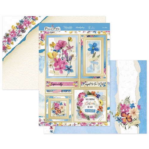 Hunkydory Pressed Petals : Truly Blue Luxury Topper Set