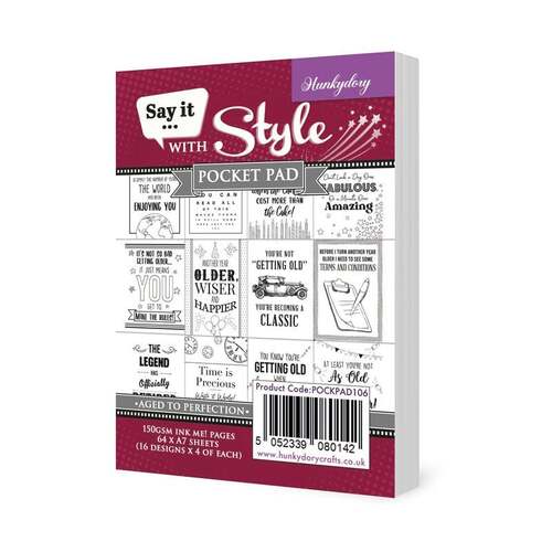 Hunkydory Aged to Perfection Say it with Style Pocket Pad