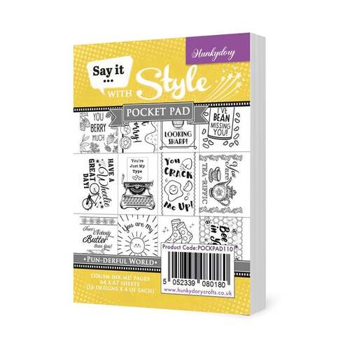 Hunkydory Pun-derful World Say it with Style Pocket Pad