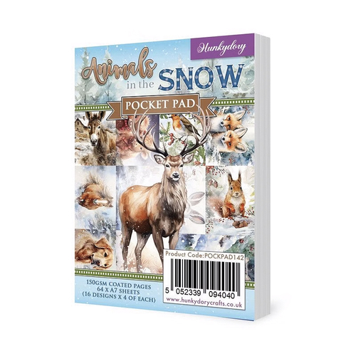 Hunkydory Pocket Pad - Animals in the Snow
