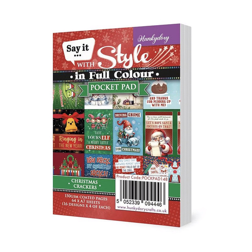Hunkydory Say it With Style In Full Colour Pocket Pad - Christmas Crackers