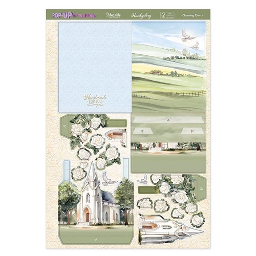 Hunkydory Pop-Up Stepper Card : Charming Church