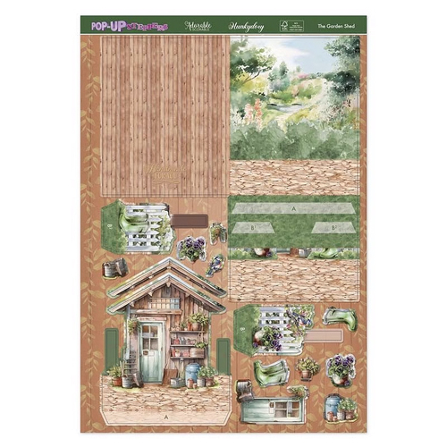 Hunkydory Pop-Up Stepper Card : The Garden Shed