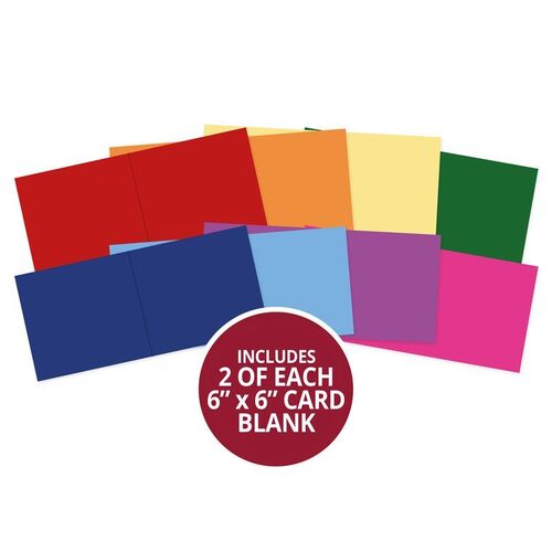Hunkydory Brights 6x6" Adorable Scorable Pre-Scored Card Blanks