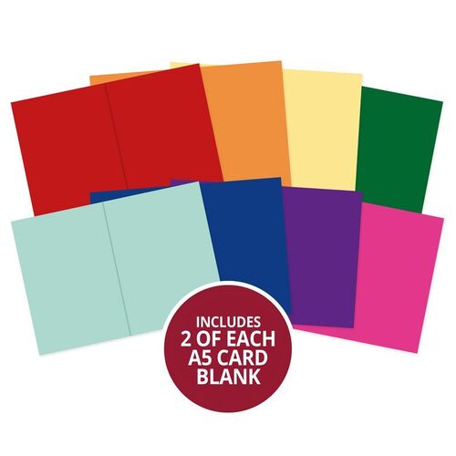 Hunkydory Rainbow Brights A5 Pre-Scored Card Blanks