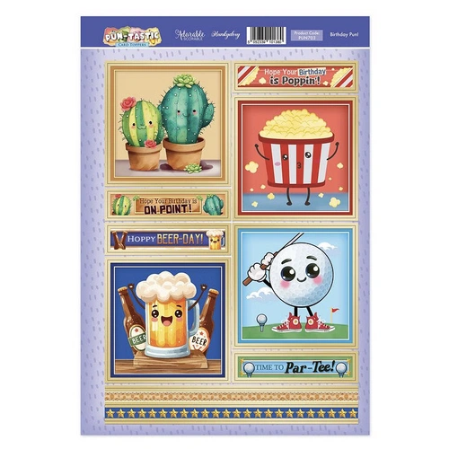 Hunkydory Pun-tastic Topper Sheet - Birthday Pun!