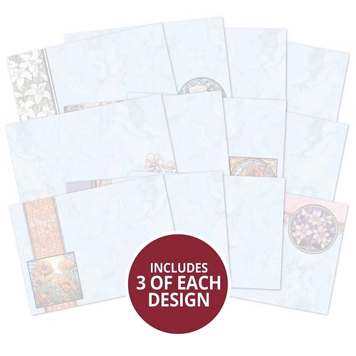 Hunkydory Stained Glass Florals Luxury Card Inserts