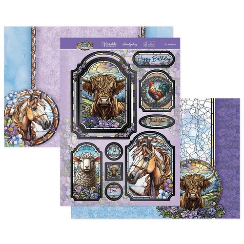 Hunkydory Stained Glass Wonderful Wildlife - On the Farm Luxury Topper Set