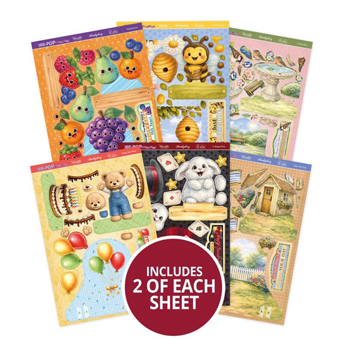 Hunkydory Side-Pop Stepper Cards - Set 1 Gold