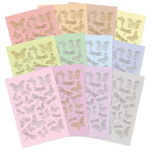 Hunkydory Stickables Pretty Pastels Self-Adhesive Die-Cut Butterflies & Dragonflies