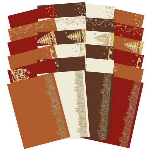 Hunkydory Christmas Village Elegance Foiled Cardstock Collection