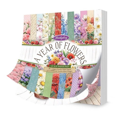 Hunkydory A Year of Flowers - 8x8" Paper Pad