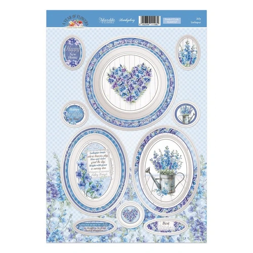 Hunkydory A Year of Flowers - July : Larkspur Luxury Topper Sheet
