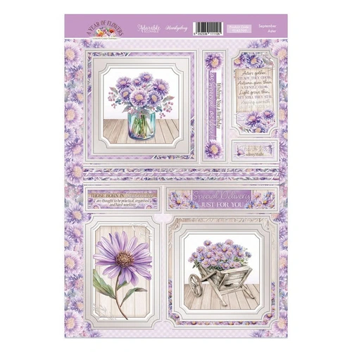 Hunkydory A Year of Flowers - September : Aster Luxury Topper Sheet