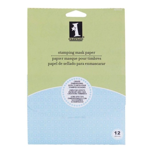 Inkadinkadoo Stamping Mask Paper 7x5" 12pk
