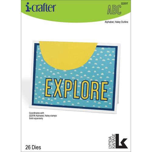 i-crafter Die Haley Alphabet Outline