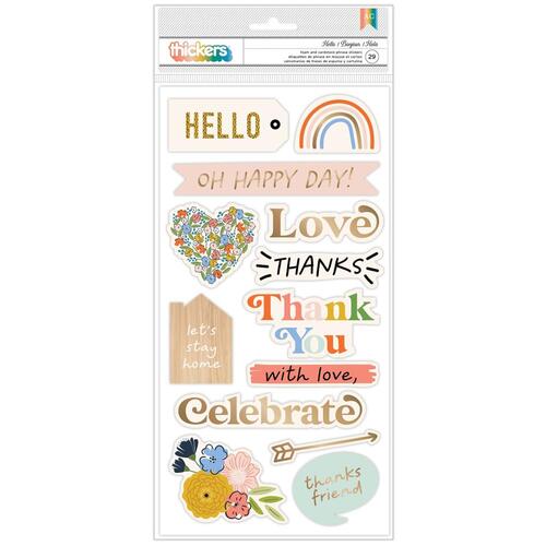 Jen Hadfield Reaching Out Phrase Thickers Foam Stickers