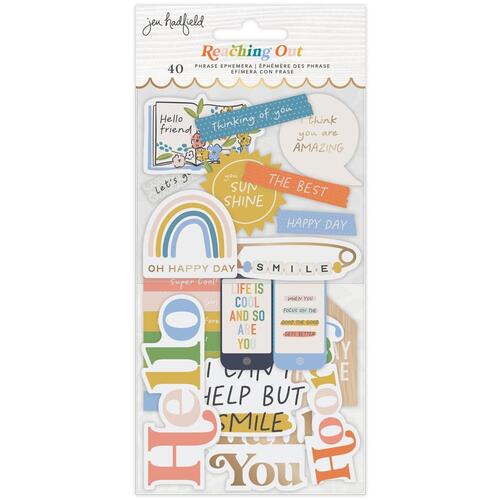 Jen Hadfield Reaching Out Phrase Ephemera Cardstock Die-Cuts