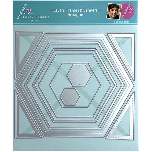Julie Hickey Layers, Frames & Banners Hexagon Die