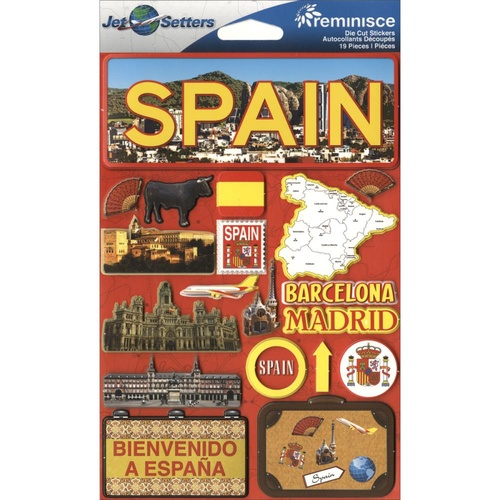 Reminisce Jet Setters Dimensional Stickers Spain
