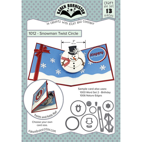 Karen Burniston Snowman Twist Circle Pop-Up Card Die