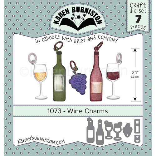 Karen Burniston Wine Charms Die