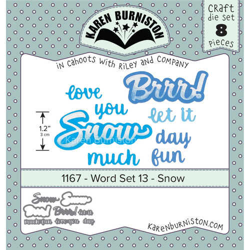 Karen Burniston Word Set 13 Snow Die