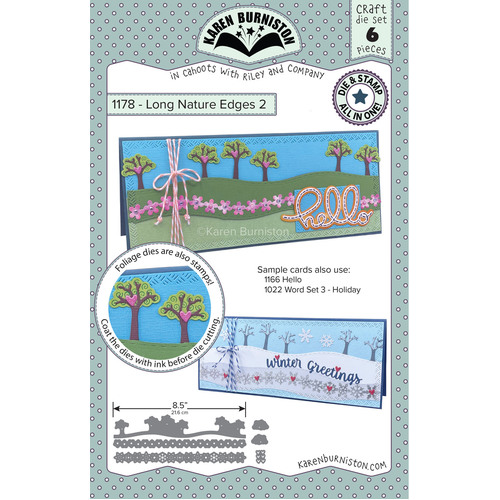 Karen Burniston Long Nature Edges 2 Stamping Die Set