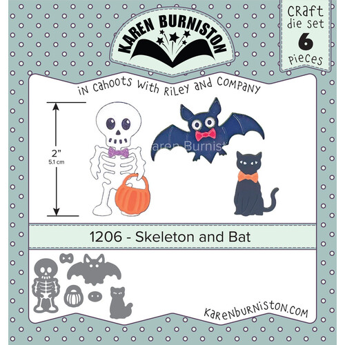 Karen Burniston Skeleton & Bat Die