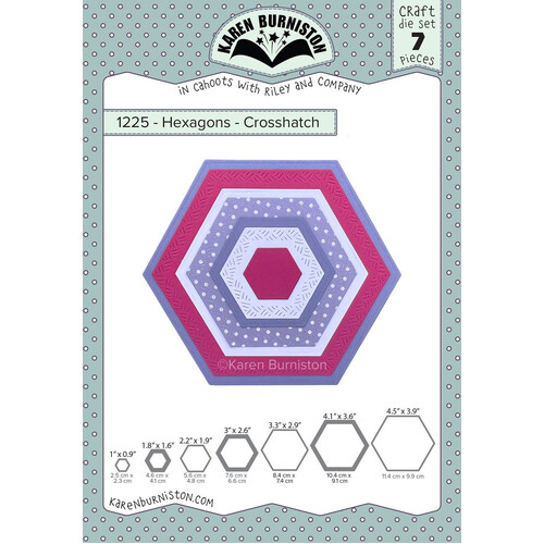 Karen Burniston Hexagons Crosshatch Die