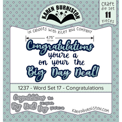 Karen Burniston Word Set 17 - Congratulations Die